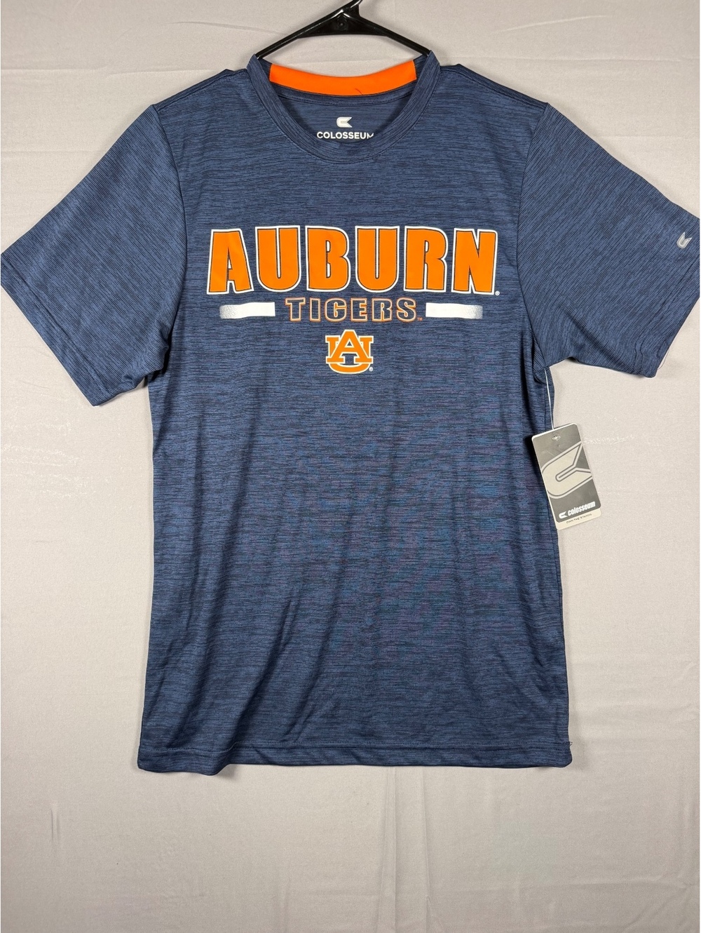 Colosseum Auburn Tigers Men's Small Blue Heathered Polyester T-Shirt